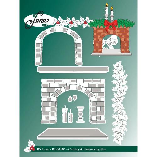 By Lene Christmas Fireplace Cutting Dies (BLD1883)