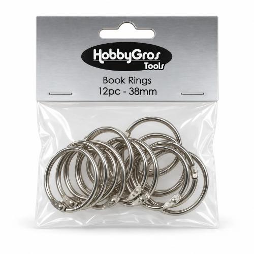 Hobbygros Book Rings 38mm (12pcs) (HGT057)