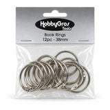 Hobbygros Book Rings 38mm (12pcs) (HGT057)