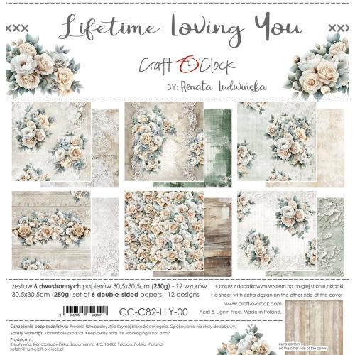 Craft O'Clock Lifetime Loving You 12x12 Inch Paper Set (CC-C82-LLY-00) - Postage as per Actual