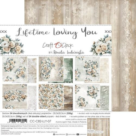 Craft O'Clock Lifetime Loving You 8x8 Inch Paper Set (CC-C82-LLY-07)