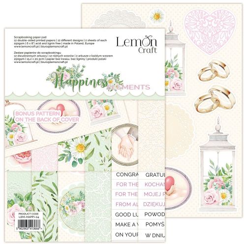 LemonCraft Happiness Elements 6x8 Inch Paper Pad