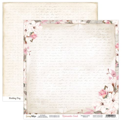 ScrapBoys Romantic Soul 12x12 Inch Paper Pack - Postage as per Actual