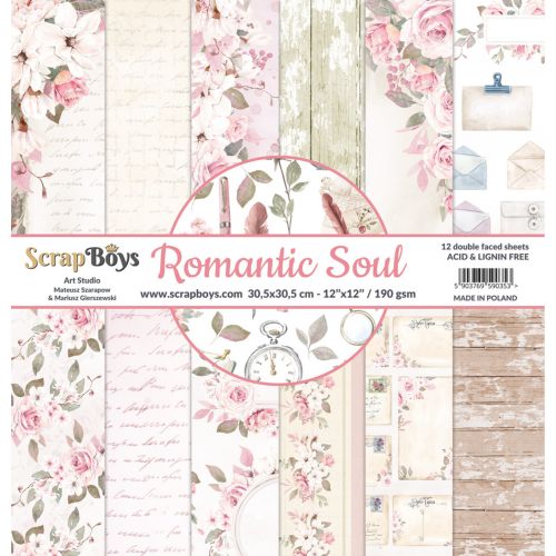 ScrapBoys Romantic Soul 12x12 Inch Paper Pack - Postage as per Actual