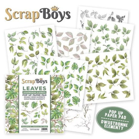 ScrapBoys Leaves 6x6 Inch Pop Up Paper Pad