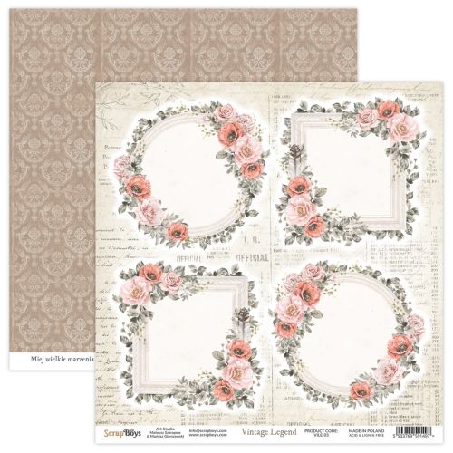 ScrapBoys Vintage Legend 12x12 Inch Paper Pack - Postage as per Actual