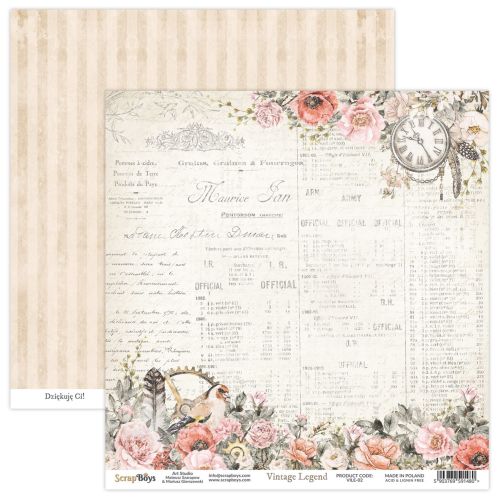 ScrapBoys Vintage Legend 6x6 Inch Paper Pad