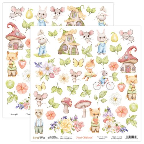 ScrapBoys Sweet Childhood 12x12 Inch Paper Pack - Postage as per Actual