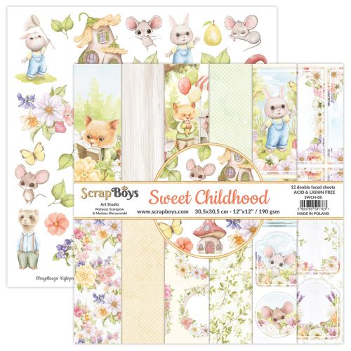 ScrapBoys Sweet Childhood 12x12 Inch Paper Pack - Postage as per Actual