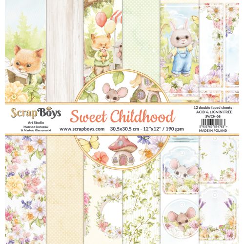 ScrapBoys Sweet Childhood 12x12 Inch Paper Pack - Postage as per Actual