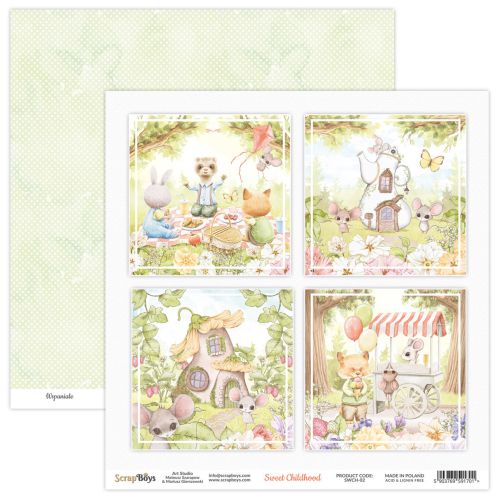 ScrapBoys Sweet Childhood 8x8 Inch Paper Pad