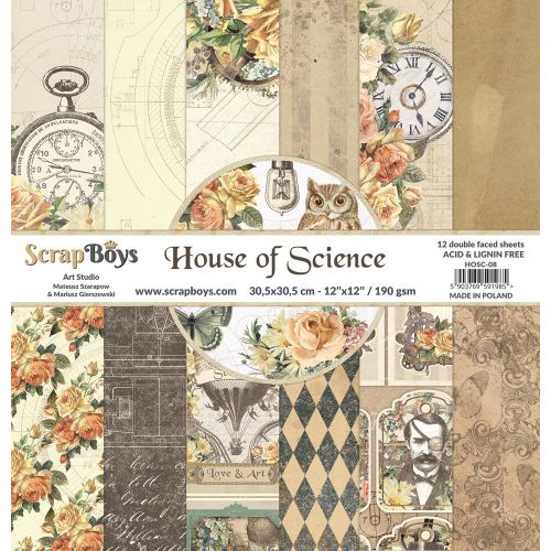 ScrapBoys House Of Science 12x12 Inch Paper Pack - Postage as per Actual