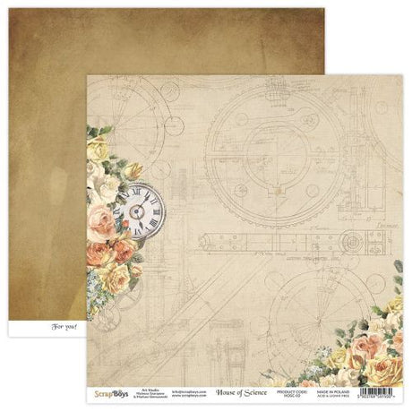 ScrapBoys House Of Science 8x8 Inch Paper Pad