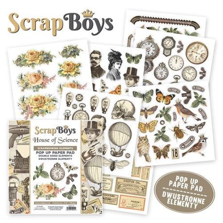 ScrapBoys House Of Science 6x6 Inch Pop Up Paper Pad