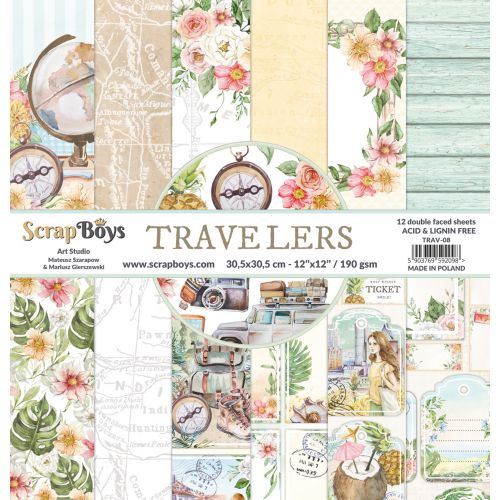 ScrapBoys Travelers 12x12 Inch Paper Pack - Postage as per Actual