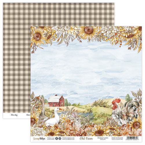 ScrapBoys Old Farm 12x12 Inch Paper Pack - Postage as per Actual