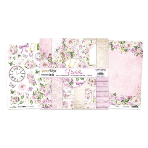 ScrapBoys Violetta 12x12 Inch Paper Pack - Postage as per Actual