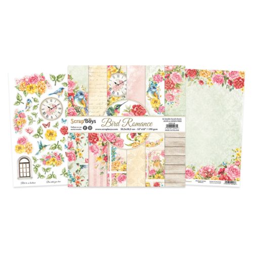 ScrapBoys Bird Romance 12x12 Inch Paper Pack - Postage as per Actual