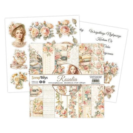 ScrapBoys Rosalia 8x8 Inch Paper Pad