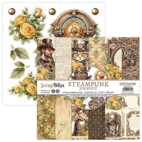 ScrapBoys Steampunk Journey 6x6 Inch Paper Pad (SB-STJO-09)