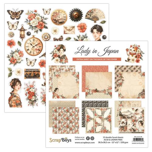 ScrapBoys Lady in Japan 12x12 Inch Paper Pad (SB-LAJA-08) - Postage as per Actual