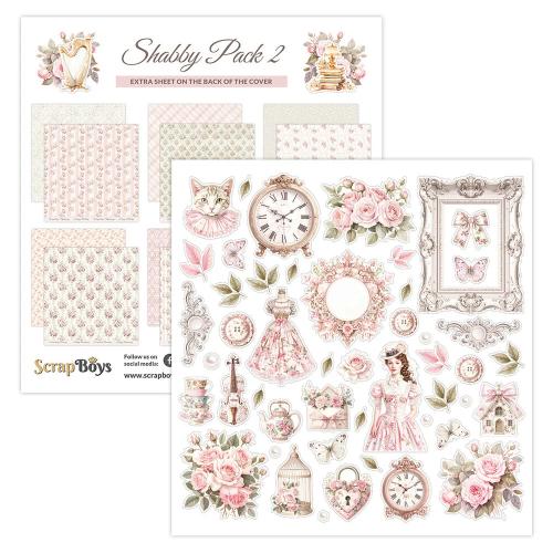ScrapBoys Shabby Pack 2 12x12 Inch Paper Pad (SB-SHPA2-08) - Postage as per Actual