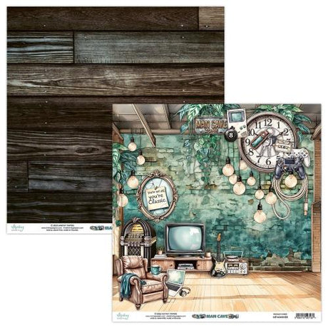 Mintay Man Cave 12x12 Inch Scrapbooking Paper Set (MT-MAN-07) - Postage as per Actual
