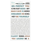 Mintay Man Cave 6x12 Inch Paper Stickers Words (MT-MAN-13) - Postage as per Actual