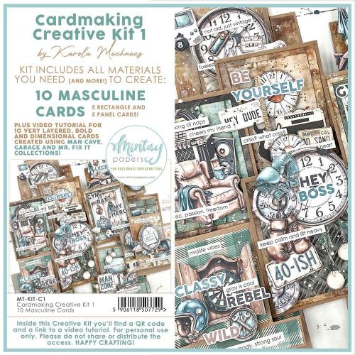 Mintay Creative Kit 1 Cardmaking 10 Masculine Cards (MT-KIT-C1) - Postage as per Actual
