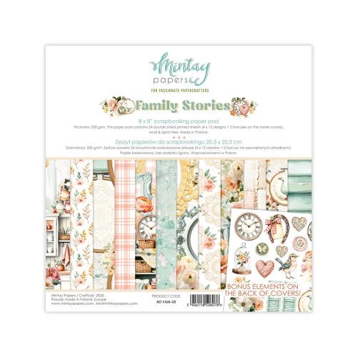 Mintay Family Stories 8x8 Inch Scrapbooking Paper Set (MT-FAM-08)