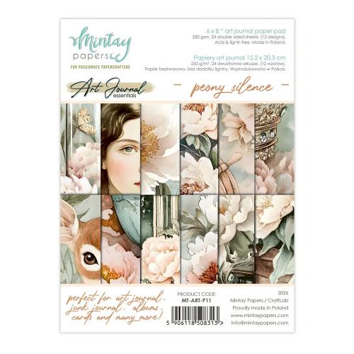 Mintay Art Journal Paper Pad 6x8 Inch Peony Silence (MT-ART-P11)