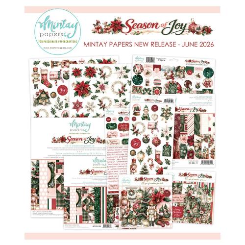 Mintay Season of Joy 8x8 Inch Scrapbooking Paper Set (MT-SOJ-08)