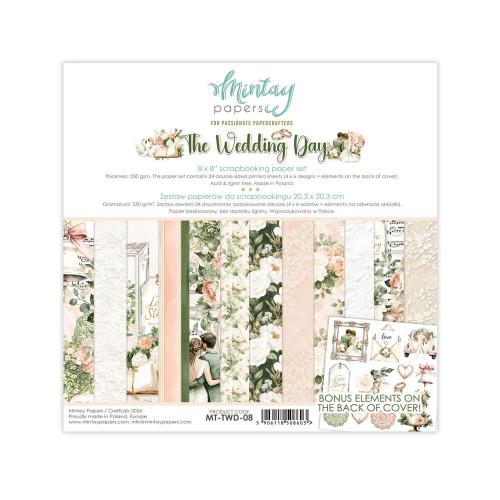 Mintay The Wedding Day 8x8 Inch Scrapbooking Paper Set (MT-TWD-08)