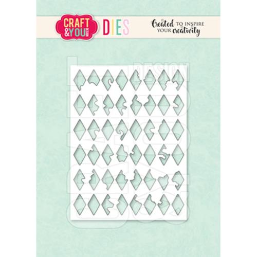 Craft & You Design Rhombus Background Dies (CW368)