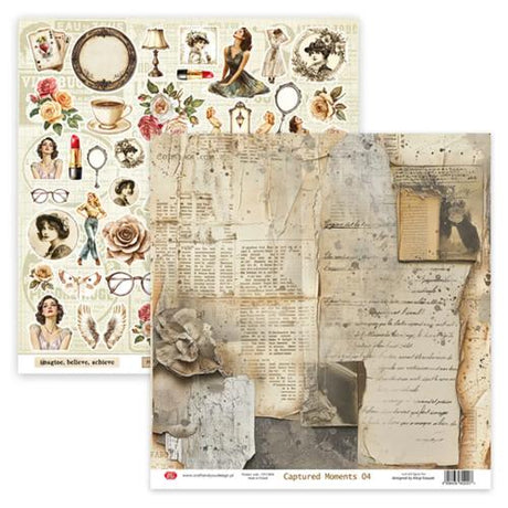 Craft & You Design Captured Moments 12x12 Inch Paper Set 250gsm (12sheets) (CPS-CM30-12) - Postage as per Actual