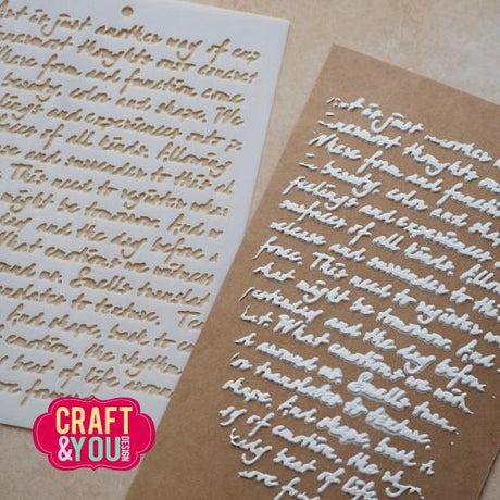 Craft & You Design Handwritten Tekst A6 Stencil (SC018)