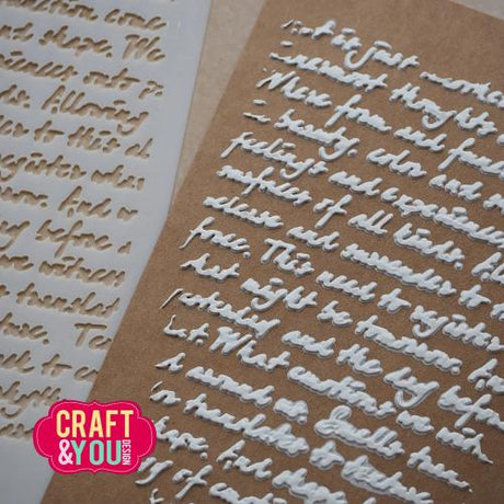 Craft & You Design Handwritten Tekst A6 Stencil (SC018)