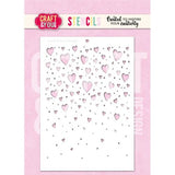 Craft & You Design Floating Hearts A6 Stencil (SC019)