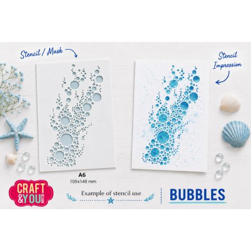 Craft & You Design Bubbles A6 Stencil (SC020)
