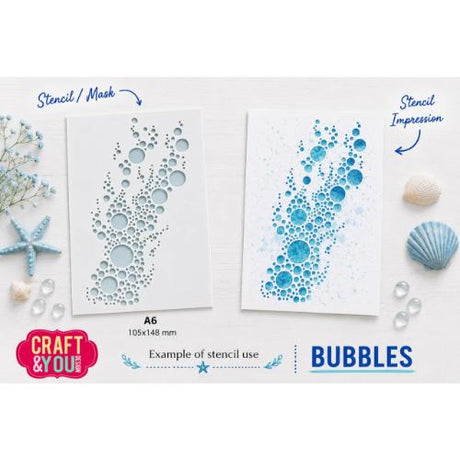 Craft & You Design Bubbles A6 Stencil (SC020)