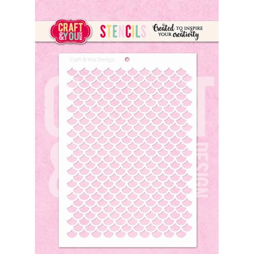 Craft & You Design Scale Pattern A6 Stenci (SC021)
