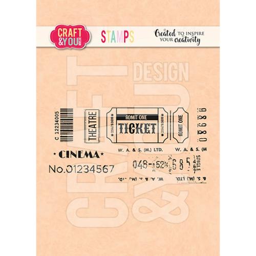 Craft & You Design Ticket 2 Set Stamps (CS041)