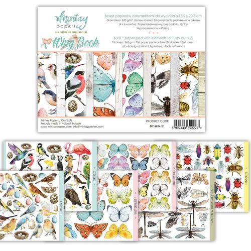 Mintay Papers - 6 x 8 Wing Book - elements for precise cutting - (MT-WIN-01)