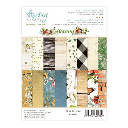 Mintay Papers - 6 x 8 Add-On Paper Pad - Botany - (MT-BOT-11)