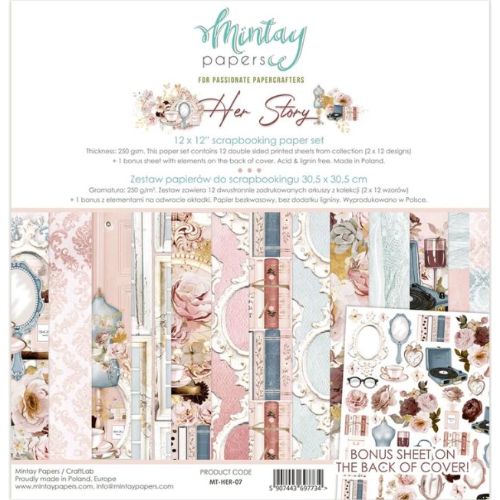 Mintay 12 x 12 Paper Set - Her Story - Postage as per Actual