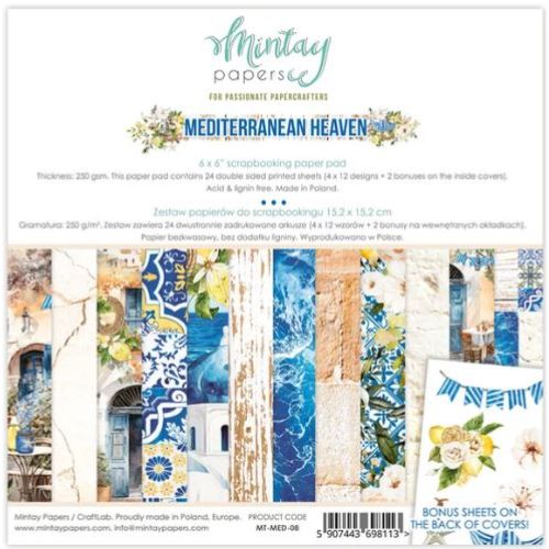 Mintay 6 x 6 Paper Pad - Mediterranean Heaven