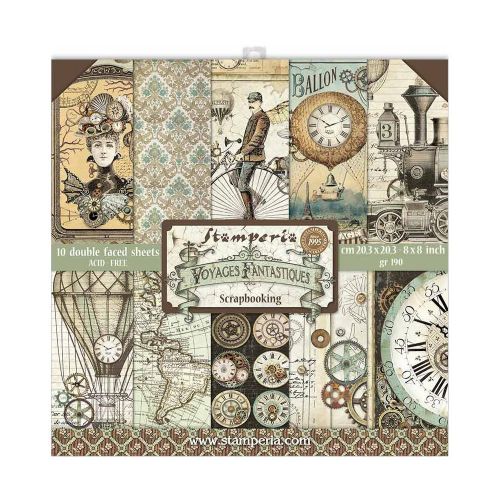 Stamperia - Voyages Fantastiques 8x8 Inch Paper Pack (SBBS30)