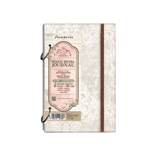 Stamperia Mixed Media Journal 6x9 Inch Ring Journal Create Happiness - Postage as per Actual