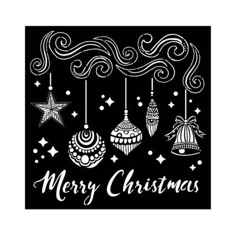 Stamperia - Thick stencil - Merry Christmas bells (18X18cm) (KSTDQ88)