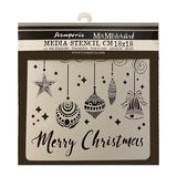 Stamperia - Thick stencil - Merry Christmas bells (18X18cm) (KSTDQ88)